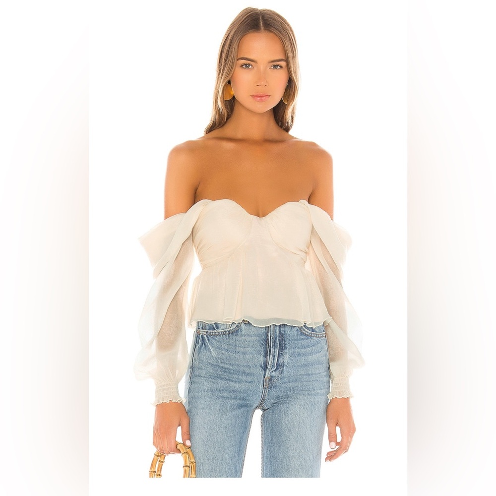 Revolve Burna Cream Blouse NWOT